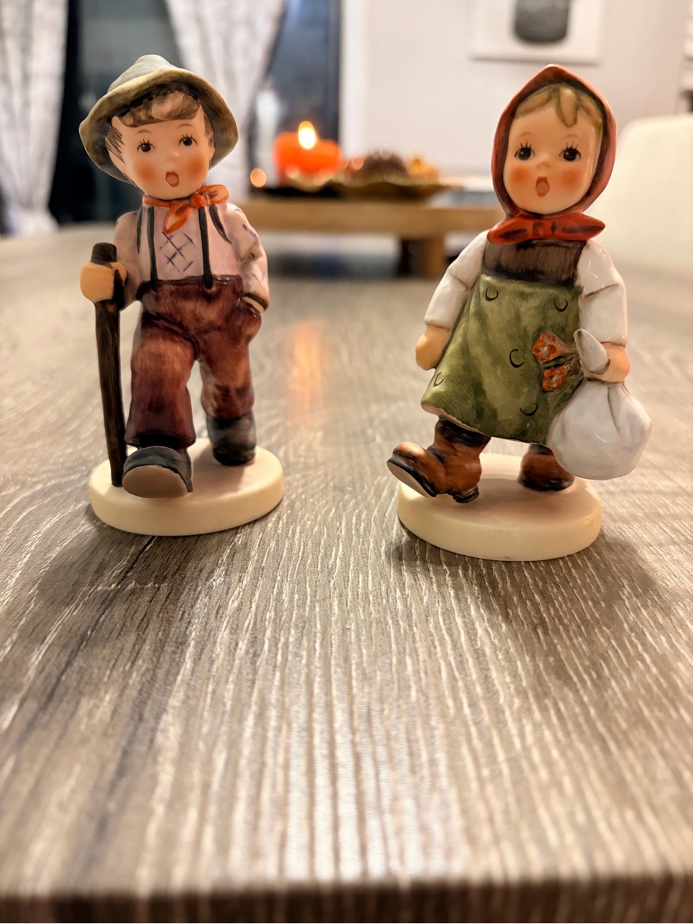 Hummel Figurine Set: Grandpas Boy and Grandmas Girl